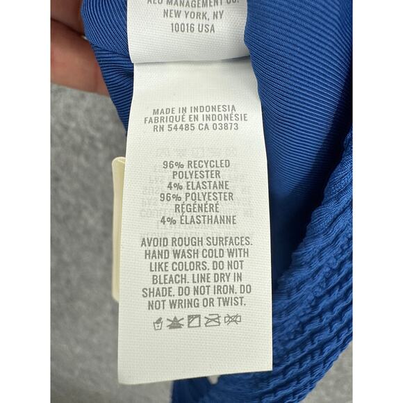 Aerie Swimwear NWT Ribbed Rib Back Cut Blue One Piece Swimsuit Small NEW - Picture 9 of 9